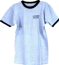 VTG 60s Champion Ringer T Shirt Blue Heather Lycoming College M XLong NOS - $123.70