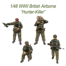 1/48 Overlord WWII British Airborne Set of Four Figures Resin Kit - $29.60