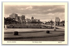 The Praca Paris Street View Rio De Janeiro Brazil UNP WB Postcard W8 - £4.70 GBP