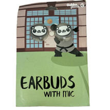Gabba Goods Panda Earbuds Headphones with Mic, White Cable NEW Sealed - £7.75 GBP