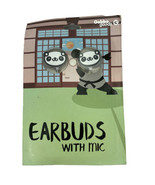 Gabba Goods Panda Earbuds Headphones with Mic, White Cable NEW Sealed - £7.64 GBP