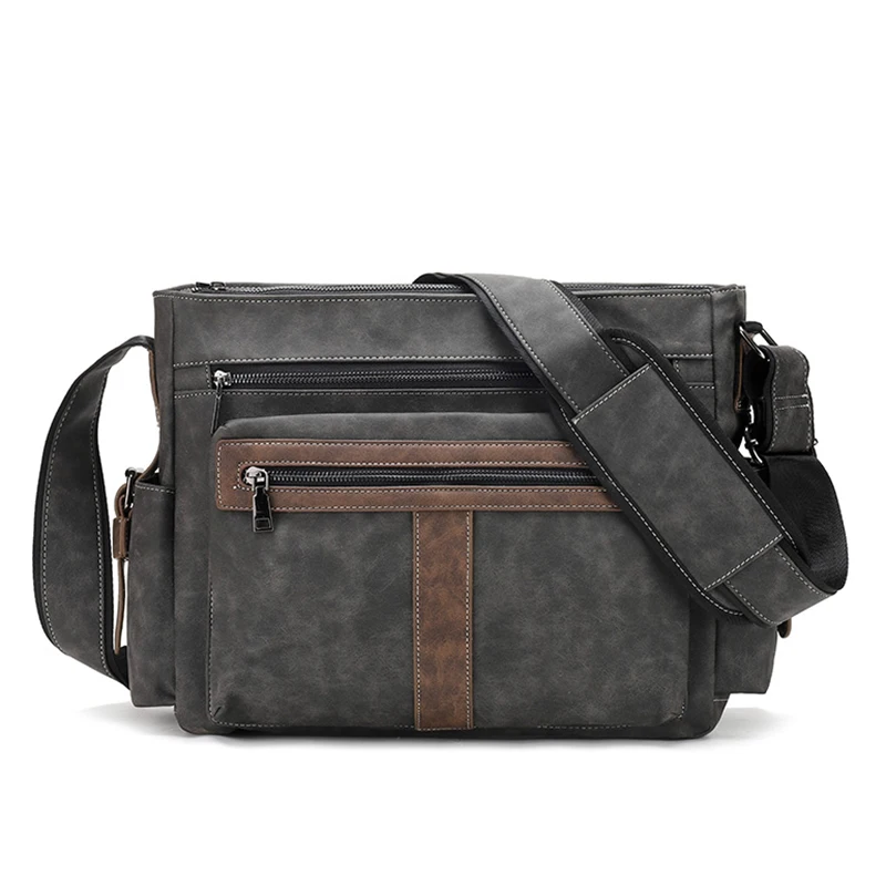 Male Messenger Bags New Arrivals Vintage Men&#39;s Leather Briefcase Bag Sin... - $90.09