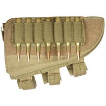 New -RIGHT Hand Hunting Butt Stock Sniper Rifle Ammo Cheek Rest Pouch Coyote Tan - £18.16 GBP