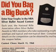 1968 NRA Silver Bullet Award Contest Big Buck Advertisement Hunting E91D - $19.99