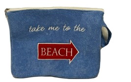 Cruise Club Take Me to the Beach Bathing Suit Bag 11 x 9 Blue New with Tag - £12.31 GBP