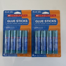 Scholastic Glue Sticks, 0.32 Oz., Blue Gel, Pack Of 4 - 2 Pack 8 Total s... - £5.34 GBP