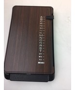 Telephone Phone Memo Brown Walnut Index W/ Pencil Holder  - $29.69