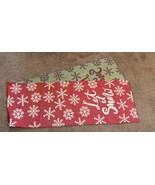 Tapestry Table Runner 13 x 70 Inch Holiday Snowflake Design Let it Snow Red - £10.27 GBP