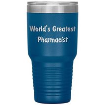 World&#39;s Greatest Pharmacist - 30oz Insulated Tumbler - Blue - £25.14 GBP