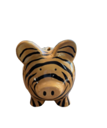 Piggy Bank Striped Zebra Coin Holder with Coin Stopper Orange and Black - €9,54 EUR