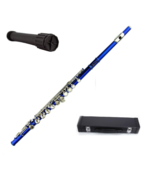 New Blue Flute 16 Hole, Key of C with Carrying Case+Stand+Accessories - £86.49 GBP