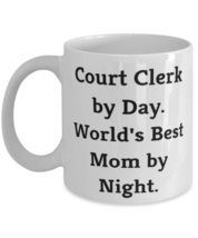 Brilliant Mom, Court Clerk by Day. World&#39;s Best Mom by Night, Funny 11oz 15oz Mu - £11.58 GBP+