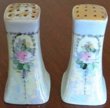 Beautiful Antique Hand Painted Porcelain Shaker Set – Vgc – No Stopper –Gorgeous - £23.73 GBP