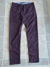 Zara Man sport Dept polyester blend Burgundy  pants Men size 30 - £23.30 GBP