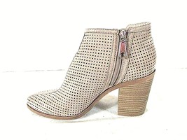 dv Brown Textile Zip Up Booties Block Heels Shoes Women&#39;s 9 (SW32) - $22.77