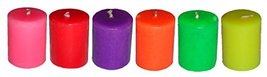 Smokeless Scented Pillar Candle Pack of 6 Colour Tall Round Candles for Diwali X - £15.62 GBP