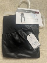 TIME AND TRU Women&#39;s Faux Leather Leggings Sz S 4-6 Black (New) - £11.03 GBP