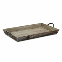 19&quot; Brown Aluminum Indoor Outdoor Tray With Handles - $1,184.47 MXN