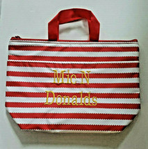 Thirty One Thermal Tote Lunch Bag Red White Stripe &quot;Mic N Donalds&quot; SKU U11 - £19.97 GBP