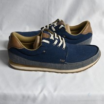 Sanuk Beer Runner Shoes Lace Up Blue Fashion Sneakers Canvas Mens sz 11 - £23.94 GBP