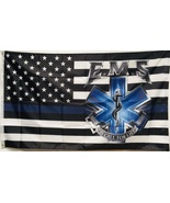 USA Emergency Medical Service Law Enforcement Memorial 3&#39;X5&#39; Flag ROUGH ... - £15.09 GBP