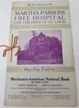 Martha Parsons Free Hospital for Children St. Louis 1906 Benefit Souveni... - £53.24 GBP