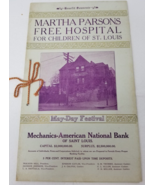 Martha Parsons Free Hospital for Children St. Louis 1906 Benefit Souveni... - £52.92 GBP