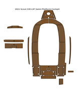 2021 Scout 330 LXF Swim Platform Cockpit Pad Boat EVA Foam Faux Teak Flo... - £1,113.75 GBP