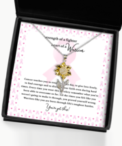 Cancer Necklace Strength of a Fighter Sunflower-MC-NL  - £43.99 GBP