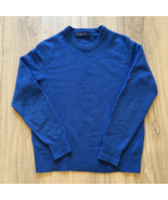 Gap Lambswool Nylon Blend Bright Blue Crew Neck Sweater Men&#39;s Size S - $437.14 MXN