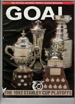 VINTAGE 1992 NHL Playoffs Penguins Bruins Goal Magazine Program Lemieux ... - $14.84