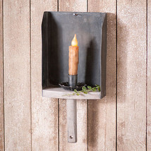 Barn Scoop Sconce in distressed wood and metal - £30.26 GBP