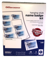 SHIPS SAME BUSINESS DAY-Office Depot® Brand-Name Badge Kit, Pack Of 24-B... - $4.40