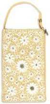 Pearl Daisy Beaded Club Bag Evening Clutch Purse w/ Shoulder Strap Yellow - $34.60