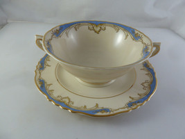 Carvel Syracuse Federal Shape Dessert Plate 6 1/2” + 2 handle bowl USA - $34.64