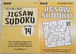 Lot of (2) Dell Collector&#39;s Series Jigsaw Sudoku puzzles volumes 14 &amp; 21 [Single - £12.62 GBP
