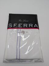 Sferra Grande Hotel White King Sham Lilac Stripes 100% Cotton Percale It... - $27.00