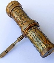 Antique Hand Sculpted Brass Kaleidoscope With / Handle Vintage Tortillon... - £35.29 GBP