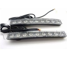DRL LED Headlights A6-9 Style Aftermarket White Car Daytime Upgrade Set ... - £23.35 GBP