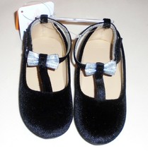 NWT Gymboree Toddler Girl Black Velvet Party Holiday Shoes 5 6 8 NEW - $14.99