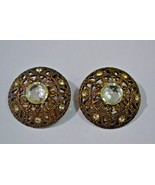 Vintage RHINESTONE EARRINGS - £23.14 GBP