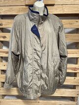 Vintage Capistrano Tan Beige Windbreaker Shoulder Pads Woman&#39;s Size 2XL ... - €12,88 EUR