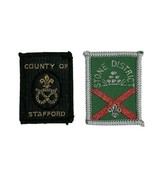 Vtg BSA Boy Scouts UK Patch Lot of 2 Stafford County Stone County District - €9,65 EUR