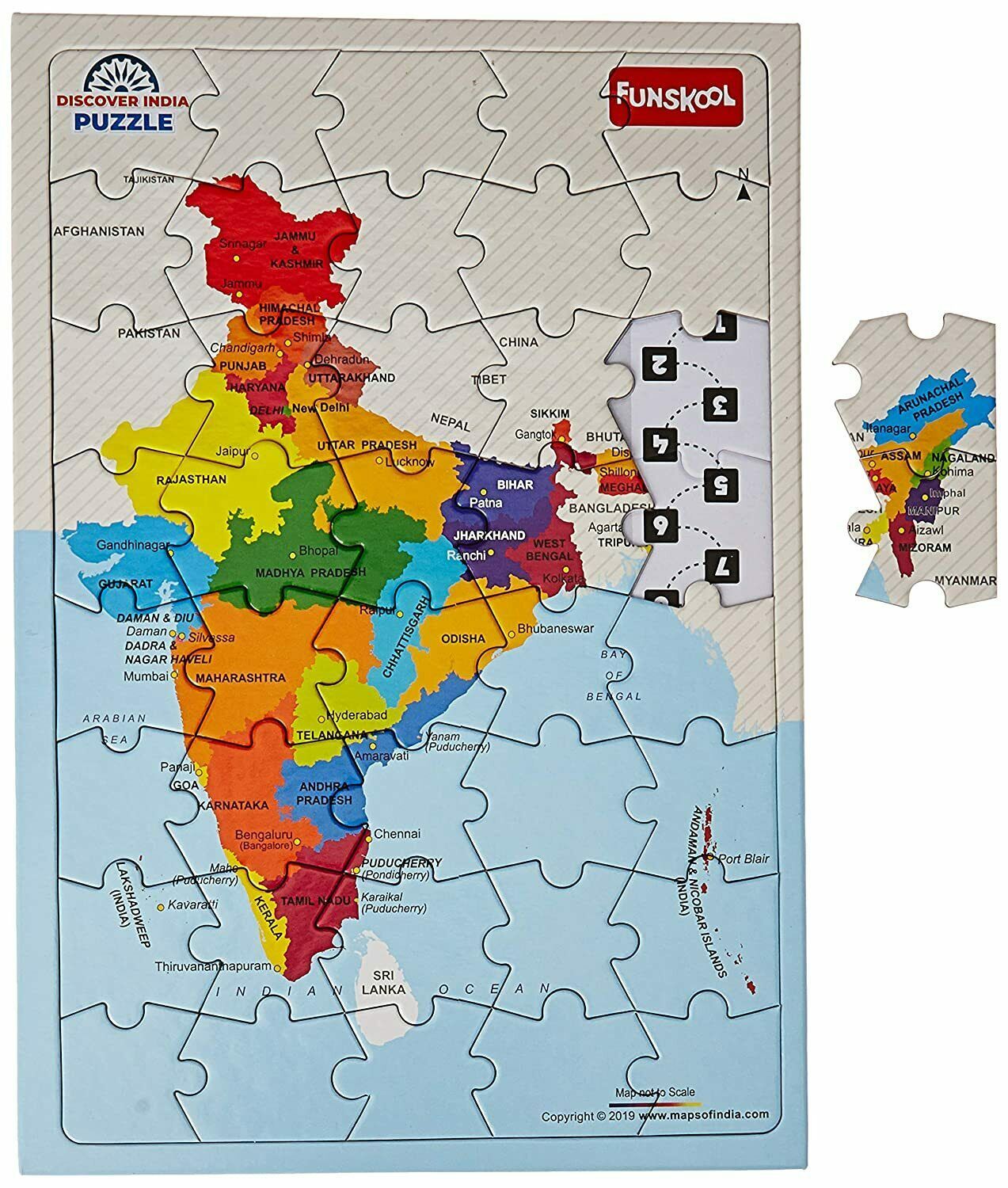 Funskool DISCOVER INDIA Jigsaw Puzzles Age 5+ For kids and adults both FREE SHIP Item image 3