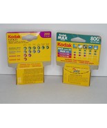 Vintage Kodak Film 200 Film Dated 10/2005 &amp; 800 Max Zoom Dated 2/2001 Ne... - $22.76