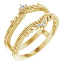Round Shape Diamond Women&quot;s Enhancer Wrap Engagement Ring 14K Yellow Gold Plated - £100.15 GBP