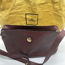 FENDI Vintage Shoulder Crossbody  Bag Leather Bordeaux 11-B 13035 Incl. Dust bag - $250.00