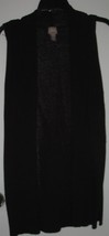 Womens 0 Chico&#39;s Deep Wine Burgundy Open Cardigan Sleeveless Sweater Vest - $8.91