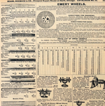 1969 Files &amp; Emery Wheels 1901 Repro Advertisement Sears Tools &amp; Hardwar... - $28.07 CAD