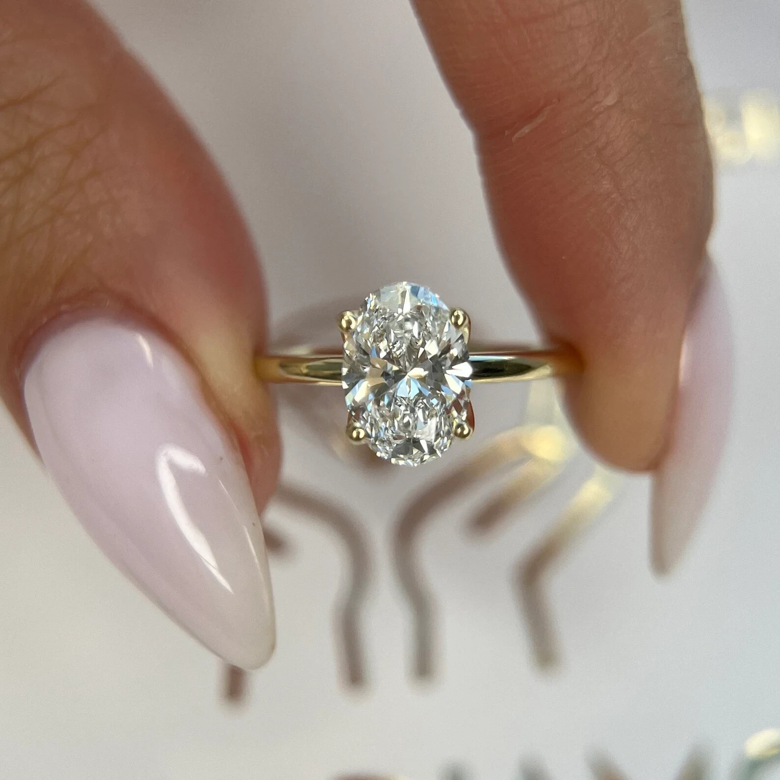 Tulip Design Lab Grown 2.00 Ct IGI Certified E /VVS2 Oval Excellent Diam... - $1,475.00